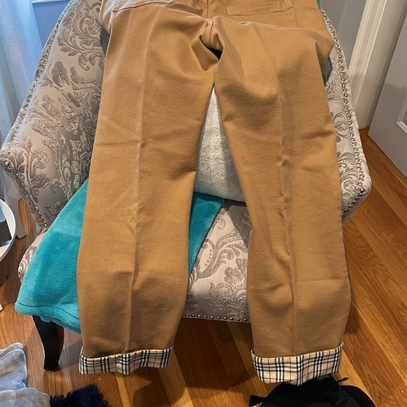 EUC Burberry Jean with leg cuff trim in nova check. Sz 14 US - Picture 7 of 7